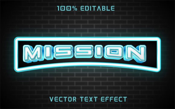 Bold Visual Impact: Mastering the Mission Text Effect Vector Design