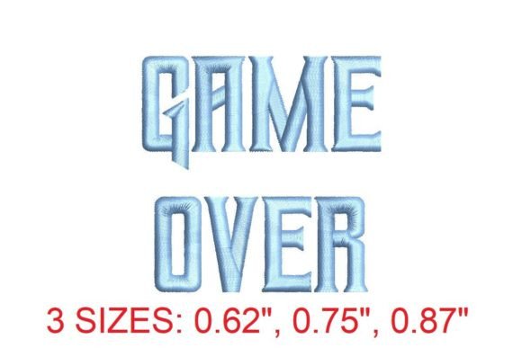 Level Up Your Stitches: The Game Over Embroidery Font