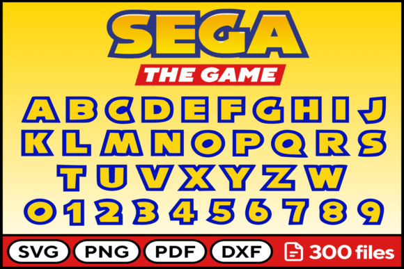 SEGA Game Font: SVG, PNG, PDF & DXF Files for Your Projects