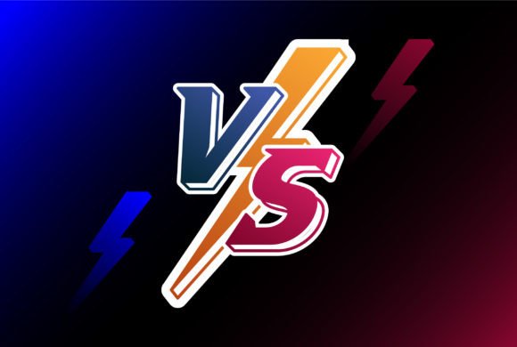 VS Text Type Font for Match Game Battle: Bold Design for Dynamic Projects